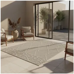 Teppich Outdoor IMST in Beige, im Berber-Stil, 80 x 150 cm