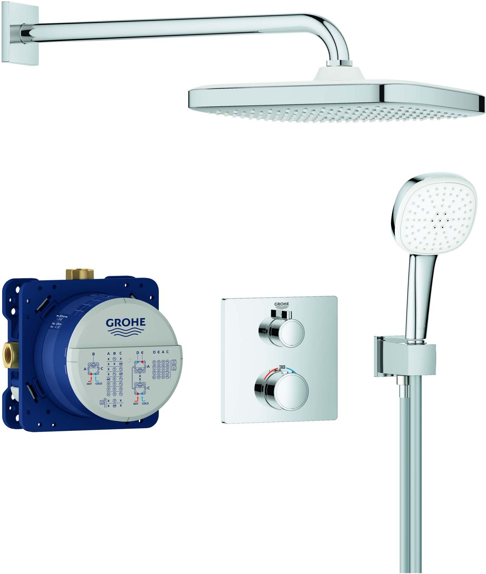 Grohe Grohtherm système de douche 34871000 encastré, chromé