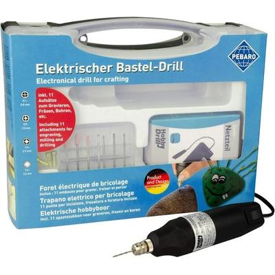 PEBARO 0508EKR - Elektrischer Bastel-Drill zum Gravieren, Fräsen, Bohren, Bastelset, Klein-Bohrmaschine