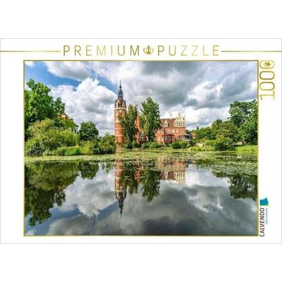 CALVENDO Puzzle Schloss Muskau im Muskauer Park, Bad Muskau, Sachsen | 1000 Teile Lege-Größe 64x48cm Foto-Puzzle für glückliche Stunden