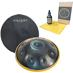 Patera Handpan E-Minor mit Tasche mit Pflege-Öl (Schlagzeug), Perkussion, Blau