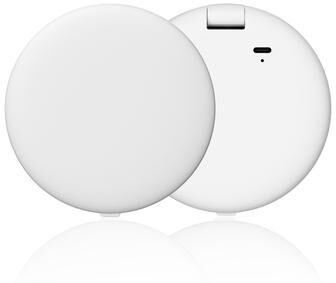 Rare Purchases Smart UV Sunscreen Detection Mirror With LED Lights, Portable Rechargeable Makeup Mirror For Flawless Application white