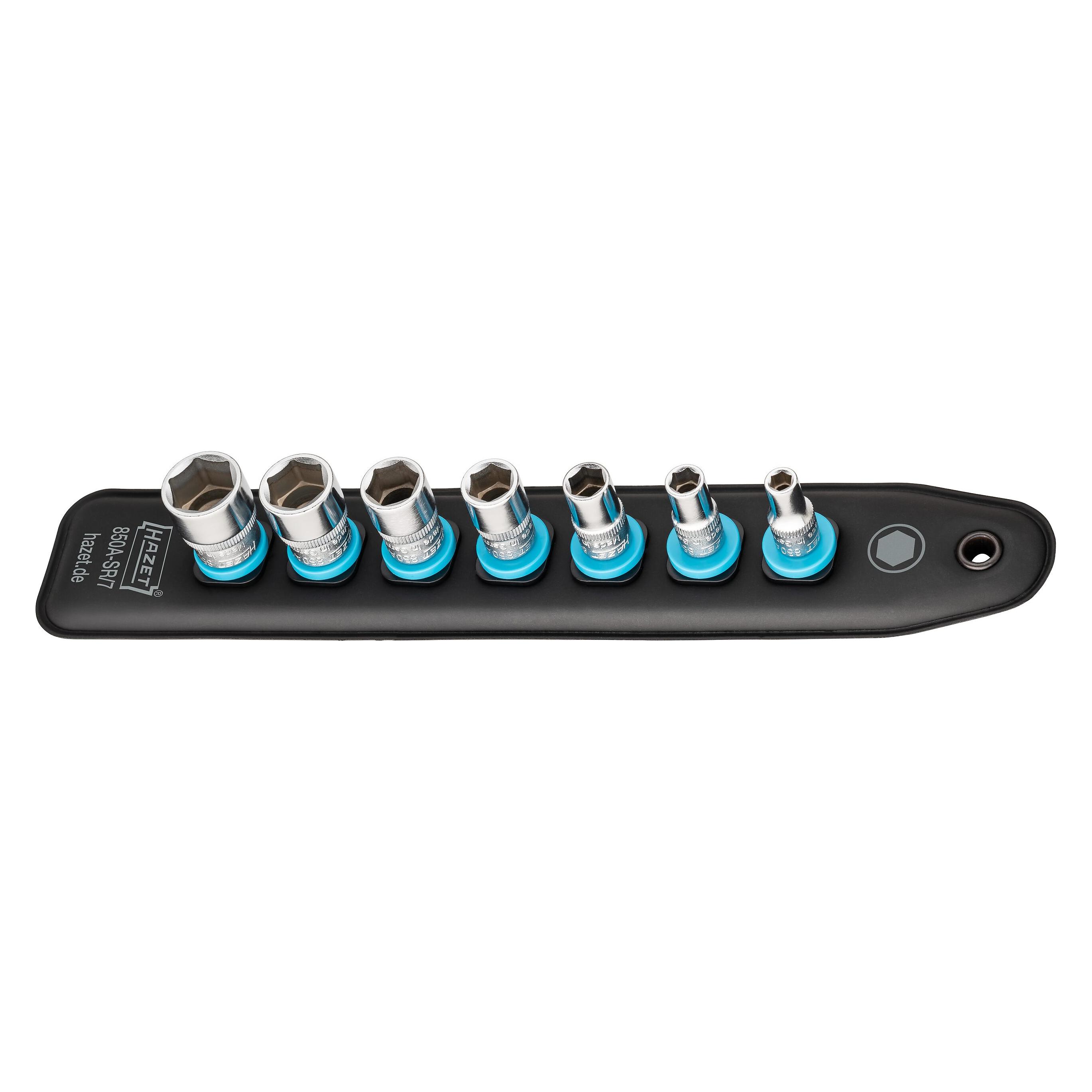 Hazet SmartRail mit 7 Steckplätzen 850A-SR/7 Vierkant6,3 mm (1/4 Zoll) Aussen Sechskant-Traction... (1/2", 1/4", 3/16", 3/8", 5/16", 7/16", 9/16") (850A-SR/7)