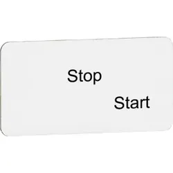 ABB MA6-1074 Beschriftungsschild 2 Positionen, “Stop Start“ Kunststoff schwarz/silber für CombiLine-Modular und -Compact 1SFA611930R1074