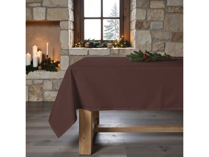 Nappe de noël anti-taches 100% coton multicolore 450x155 cm