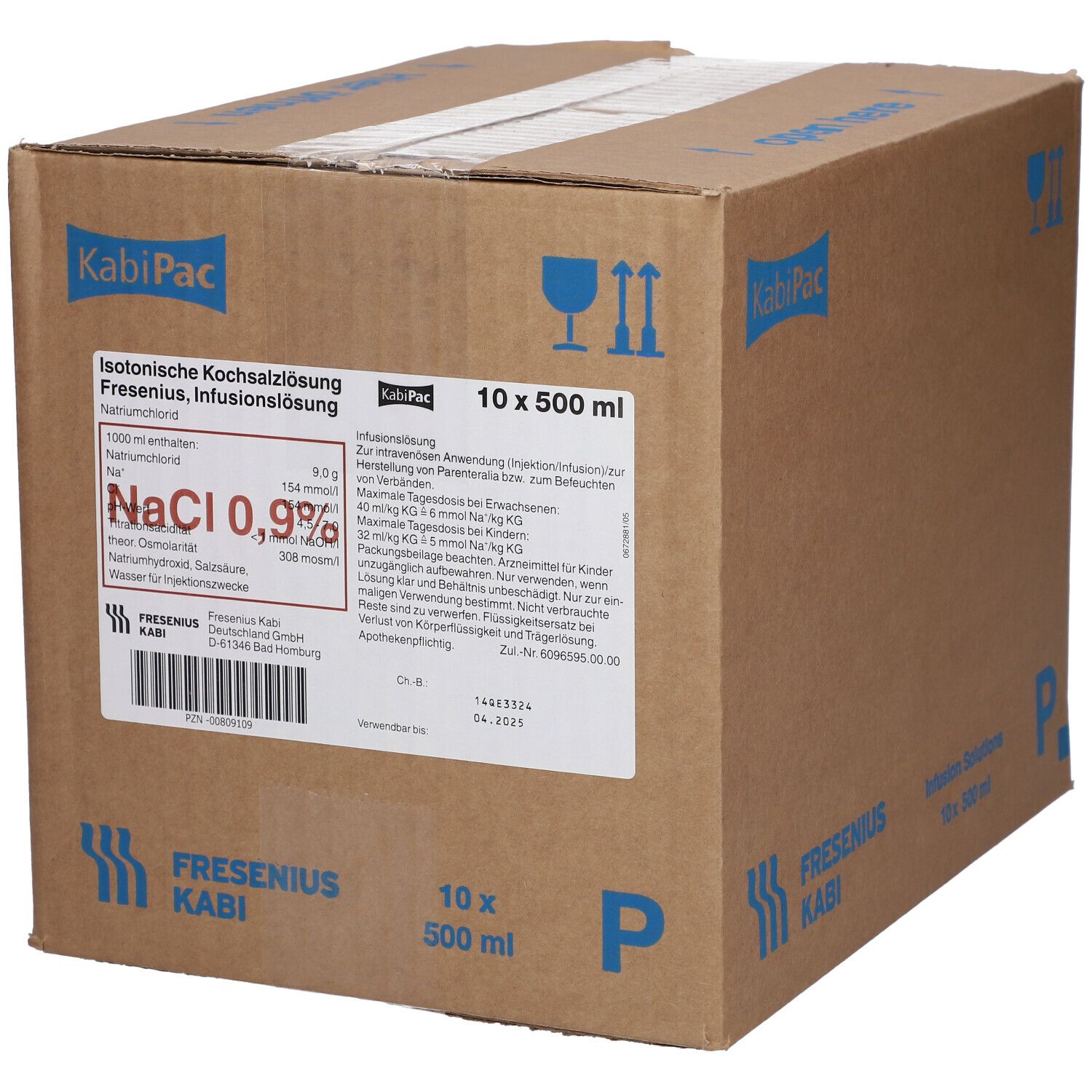 Isotonische Kochsalzlösung Fresenius Plastik 10x500 ml Infusionslösung