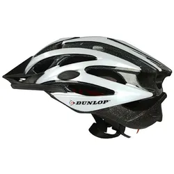 Dunlop - MTB verstellbare Fahrrad- Helm r. M 55-58 cm (weiß a schwarz)