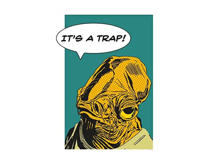 Komar Star Wars Classic Comic Quote Ackbar – Taille : 50 x 70 cm Tableau mural (sans cadre)