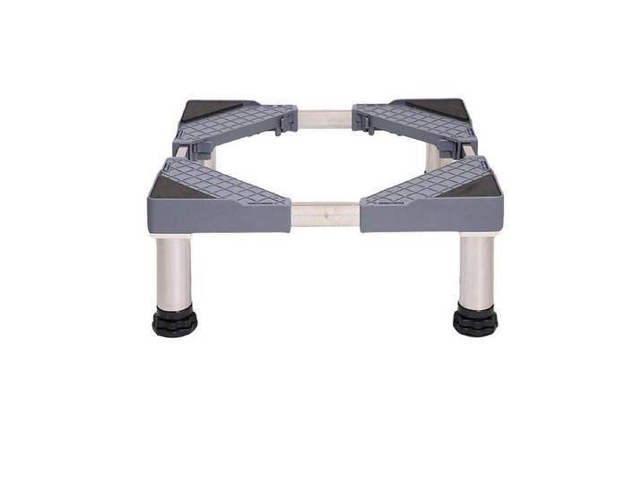LuxusKollektion Waschmaschinenuntergestell Kühlschrank-Sockel Grau höhenverstellbar 41-66cm