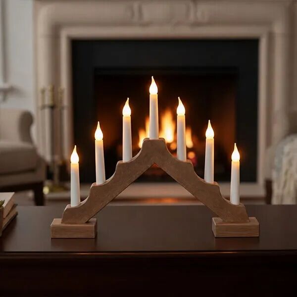 Noma Flickering Flame Walnut Candlebridge
