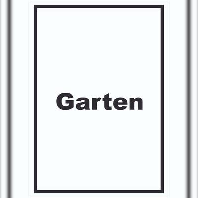 HB-Druck Garten Schild mit Text Blumen Rasen hochkant A4 Rückseite selbstklebend