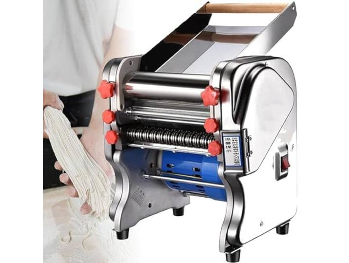 DDZJTPP Automatische Nudelmaschine Mit 550W, Elektrische Nudelmaschine, Kommerzielle Teigausrollmaschine Für Den Privaten Und Gewerblichen Gebrauch Von Spaghetti,FKM200