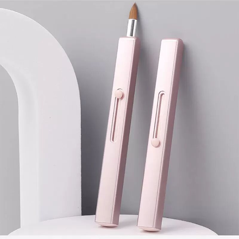 INF Einziehbarer Einzelkopf-Lippenpinsel für Make-up Rosa