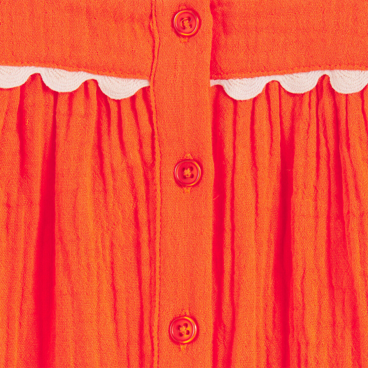 LA REDOUTE COLLECTIONS Salopette de cérémonie, à manches courtes volantées, en gaze de coton