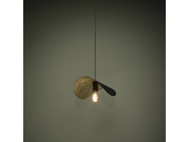 Suspension A Ø 28cm Doré/Noir acier thermolaqué E27