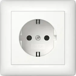 Gira Steckdose, 1f, reinweiß, matt, Unterputz, Steckdose CEE 7/3 (Typ F), IP20, 444027