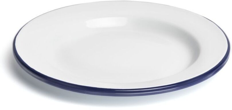 Comas Piatto Piatto Con Smalto Bianco Blu 26 cm