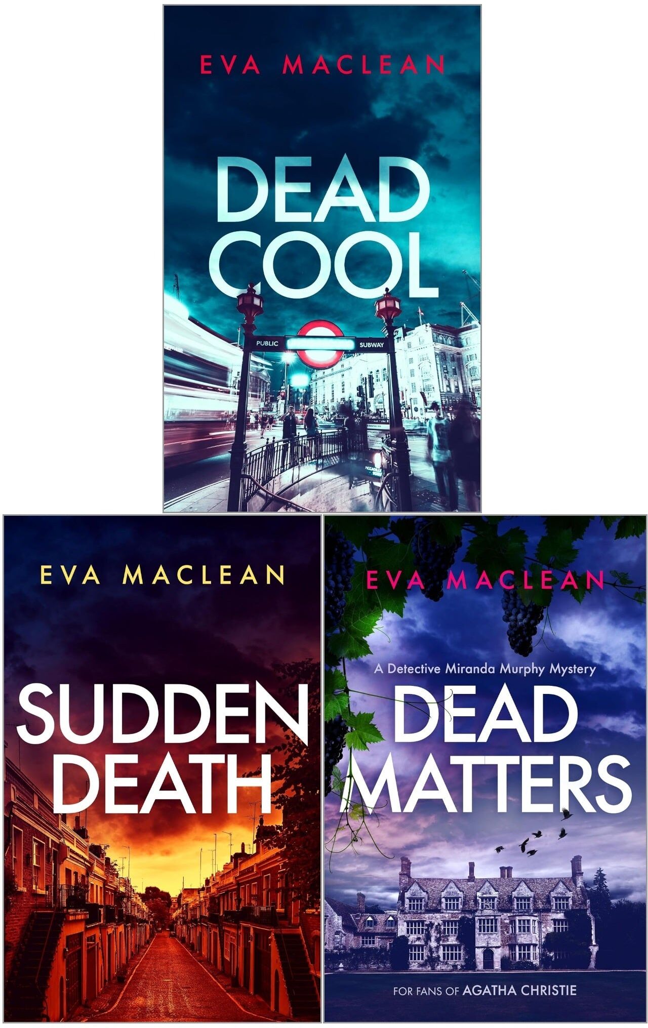Vinci Books Detective Miranda Murphy Series 3 Books Collection Set (1-3) by Eva Maclean (Dead Matters, Dead Cool, Sudden Death)