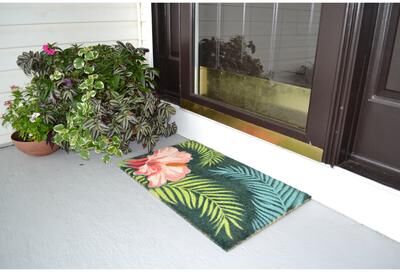 Imports Decor Tropical Outdoor Coir Non Skid Doormat