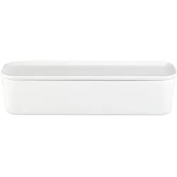 Seltmann Auflaufform mit Deckel 36x24 cm, Auflaufform, Weiss