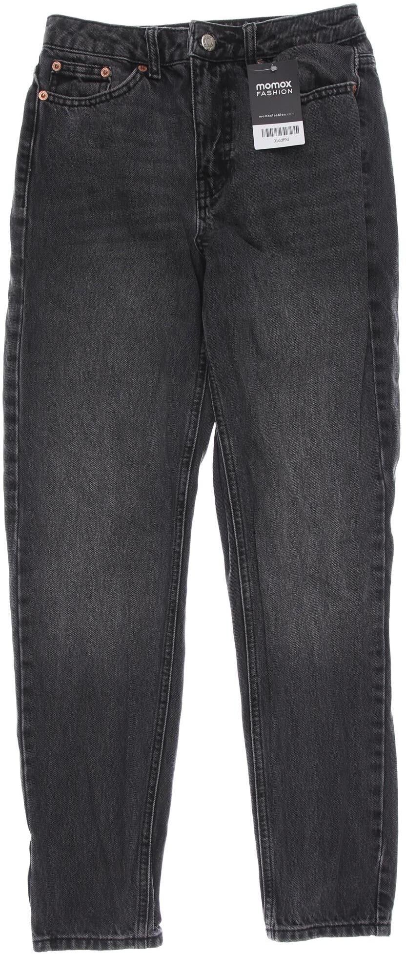 Topshop Damen Jeans, Grau, Gr. W25, Baumwolle / Synthetik - Second Hand