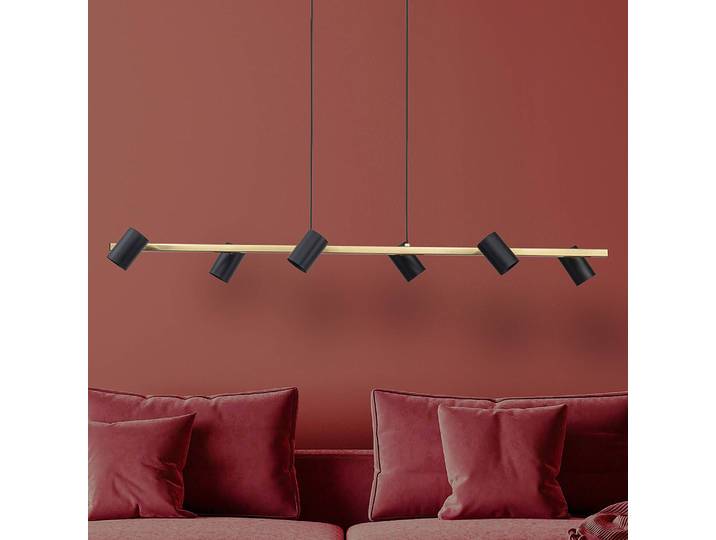 Plafonnier Frida 6 ampoules 115 x 120 x 23cm Noir Fer / Aluminium verni GU10