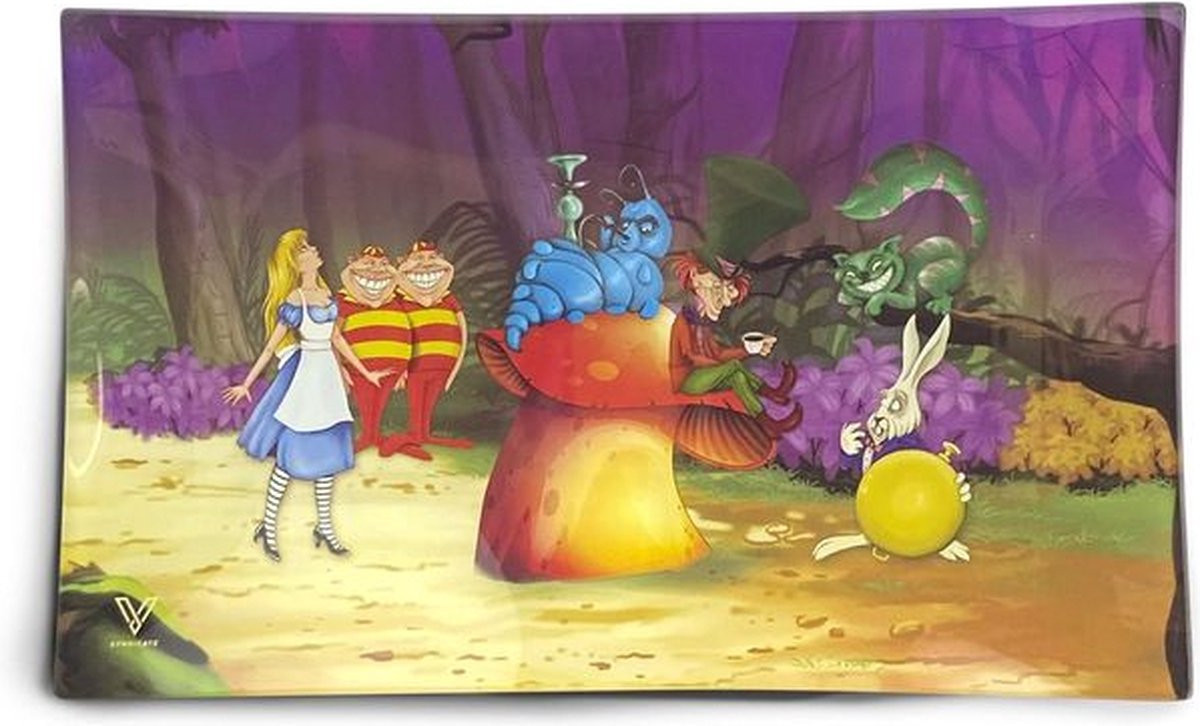 V-Syndicate Glazen dienblad Alice In Wonderland Mushroom