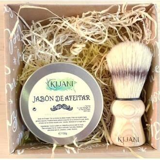 Kijani Shaving Soap+Brush Pack