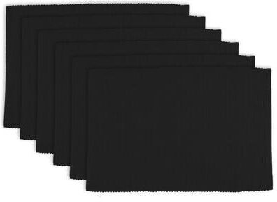 DII Design Imports Ribbed Kitchen Placemat Set (Set of 6) 13x19