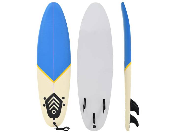 vidaXL Surfbrett 170 cm Blau und Creme