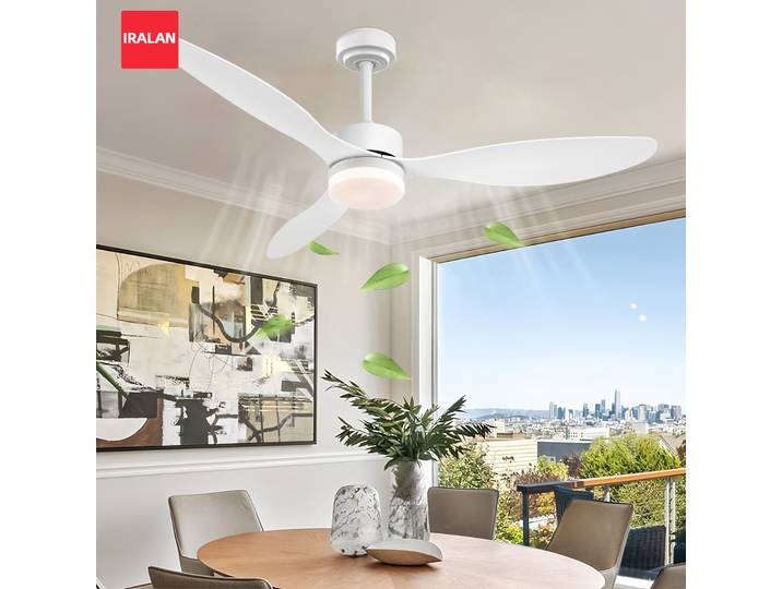 Ventilateur de plafond moderne à LED, ventilateurs électriques, éclairage de plafond, cuisine, salon, chambre à coucher, ventilateurs de bain, 42 pouces, 52 pouces