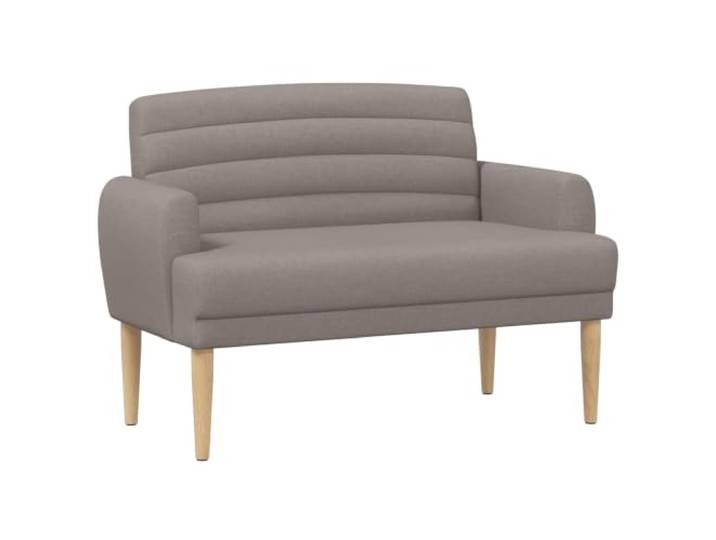 HBBMGYD Love Seat Sofa, gepolstert, Stoff, Velours, Polyester Velours-Polyester, Taupe, Knopfpolsterung, abnehmbarer Sitz, Schaumstoff, Füße aus Gummibaumholz, Rahmen aus Holz