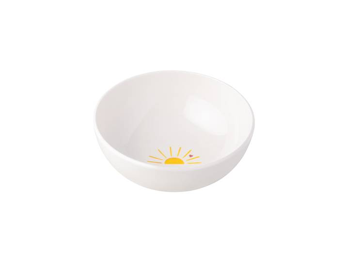 Schale VILLEROY & BOCH Müslischale Hello Sunshine With Love ø 16,9 cm weiß-gelb , bunt (weiß, gelb), Schüsseln, Schale