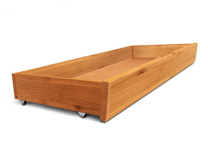 DAKONA Bettschublade groß auf Rollen, Material Massivholz