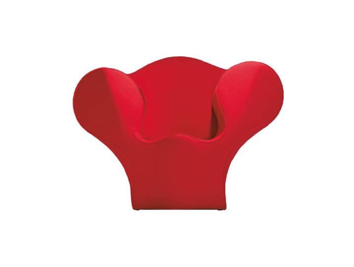 MOROSO fauteuil SOFT BIG EASY SPRING COLLECTION (Rouge - Acier / Tissu Divina)