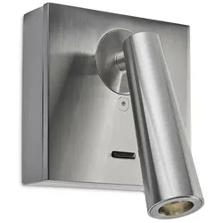 LEDS C4 Wandleuchte GAMMA MIX&MATCH SQUARE LED 2,2W 2700K NICKEL SEIDENMATT 137lm LEDS-05-6420-81-81