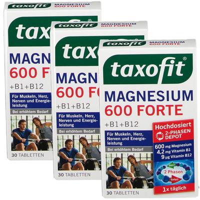 3x Taxofit Magnesium 600 Forte Depot Tabletten 3x30 St