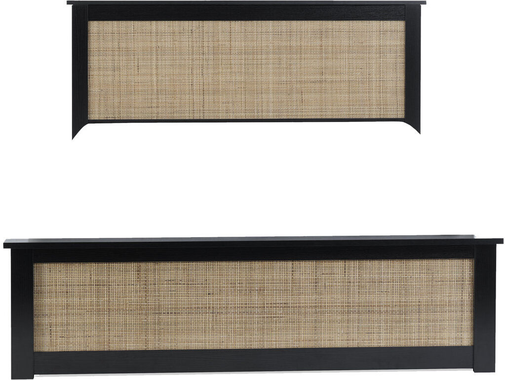 August Grove Gennaro Ottoman Bed Black UK King (165 x 216 cm)