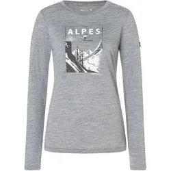Super Natural, Damen, Funktionsshirt, Alpes (S), Grau, S