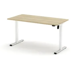 NowyStyl Schreibtisch elektrisch eComo 160 x 80 cm Holzoptik Acacia
