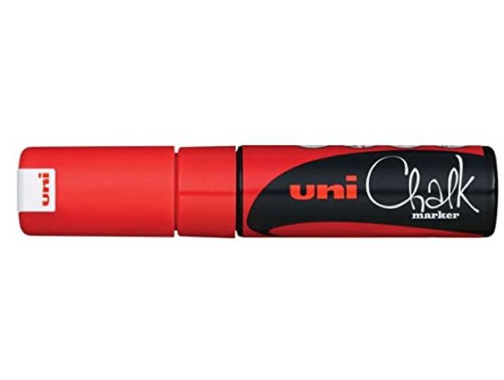 Uni-Ball - Raam- & krijtstift UNI CHALK PWE-8K rood