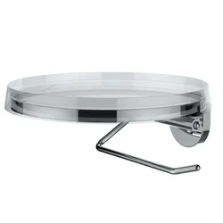 LAUFEN Kartell Toilettenpapierhalter, B/T: 185/185 mm, Deko-Disc kristallklar, H3843320040001