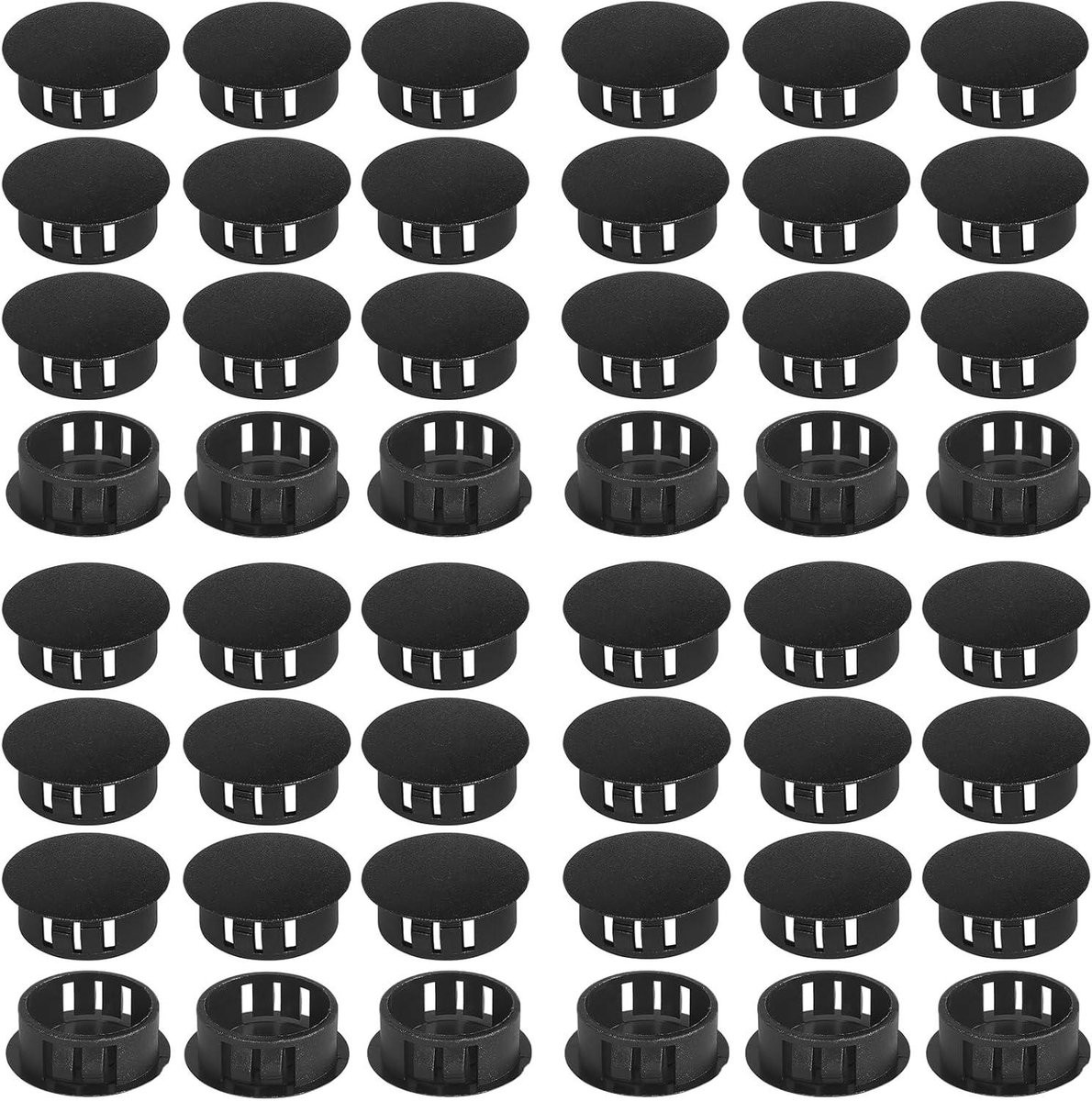 Afdekdoppen Kunststof Gatdoppen voor Buis - Zwart - 30mm - 50 Stuks