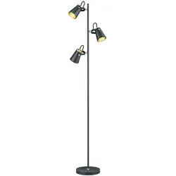 Trio Stehlampe Edward Metall Schwarz