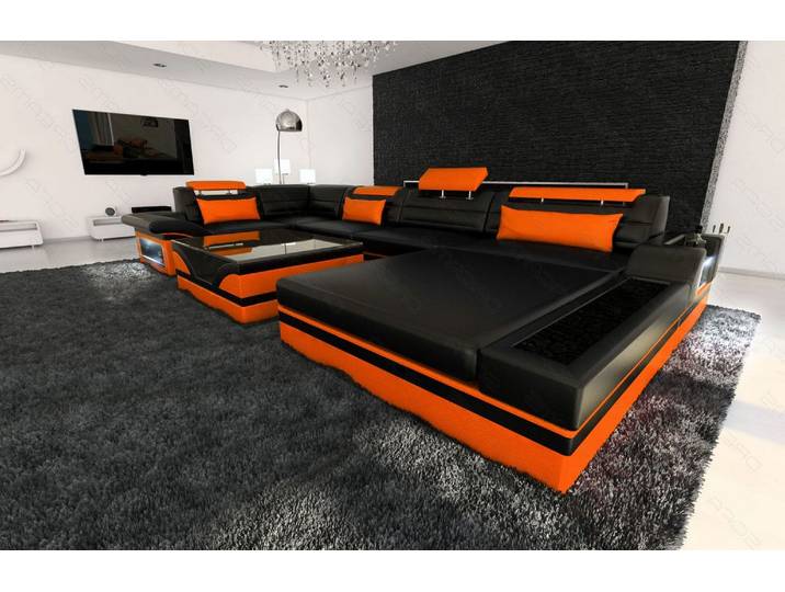 Sofa Mezzo U-Form in Leder