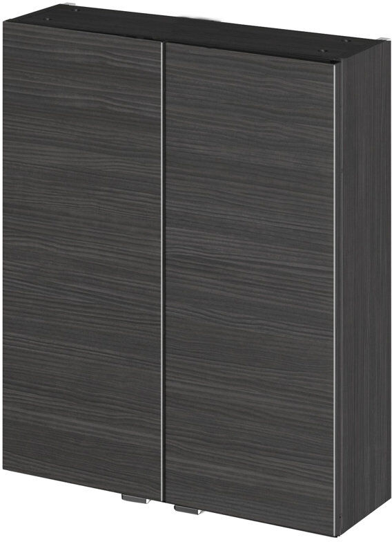 Nuie 500mm W x 713mm H x 182mm D Wall Mounted Medicine Cabinet Hacienda Black 713mm H