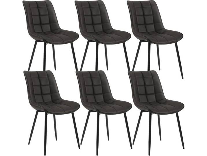 Chaise de Salle à Manger Design Moderne en Similicuir - WOLTU - Anthracite BH207an-6