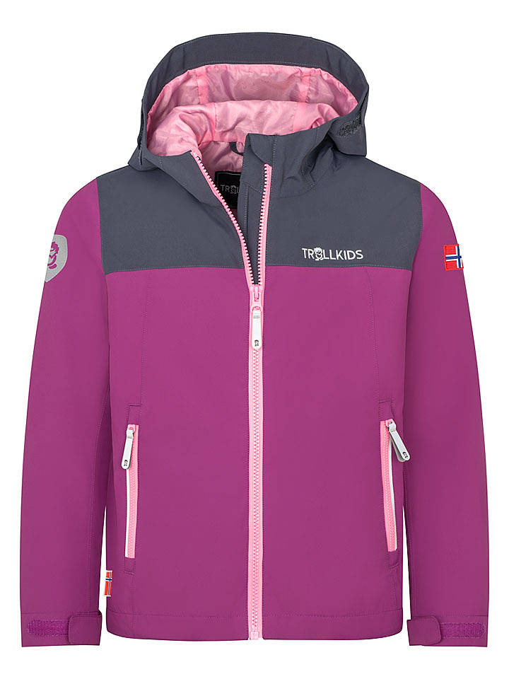 Trollkids Regenjacke "Telemark" in Pink - 98