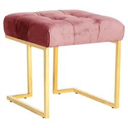 Hocker Rare Altrosa Samt