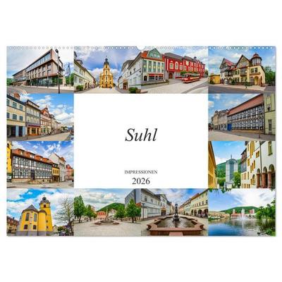 Suhl Impressionen (Wandkalender 2026 DIN A2 quer), CALVENDO Monatskalender